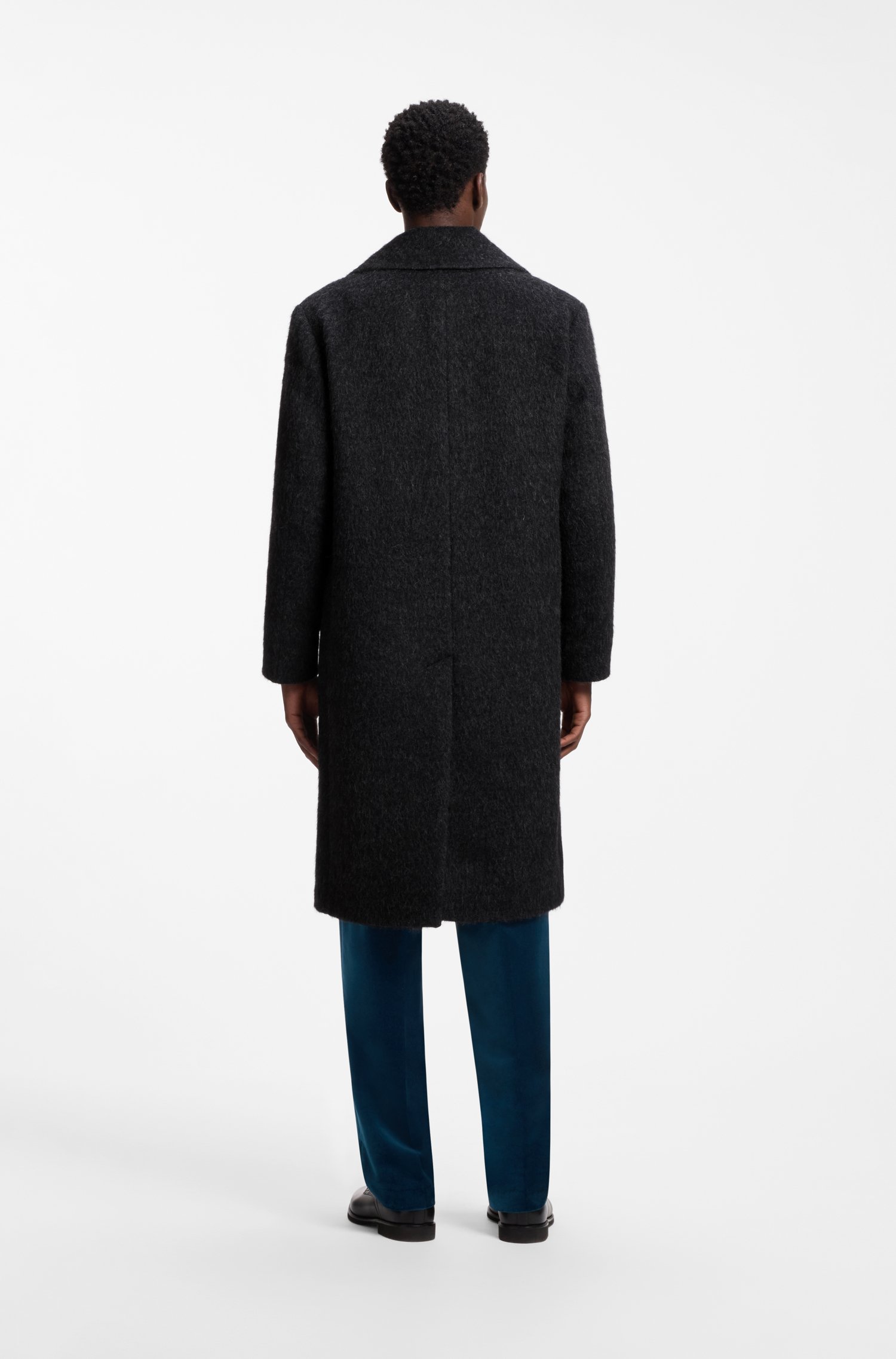 Hugo Textured alpaca-blend virgin wool coat kappor & rockar herr – bild 3