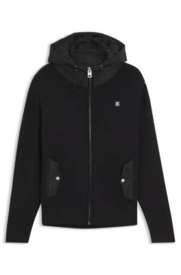 Relaxed-fit hooded jacket with branded details 4