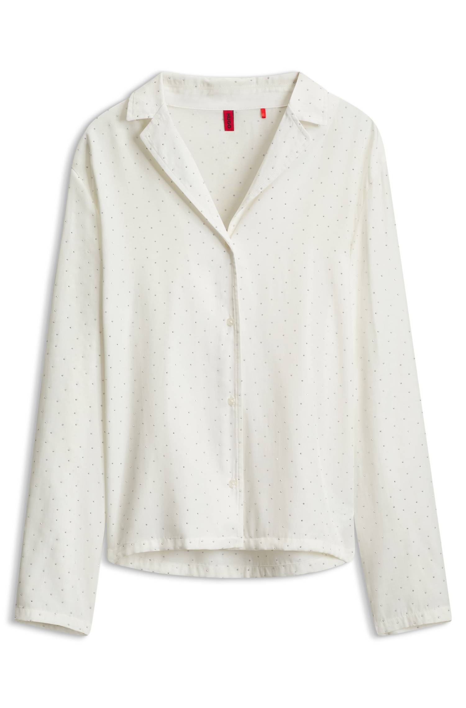 Hugo Satin pyjama top with rhinestone detailing pyjamas & nattlinnen dam – bild 4