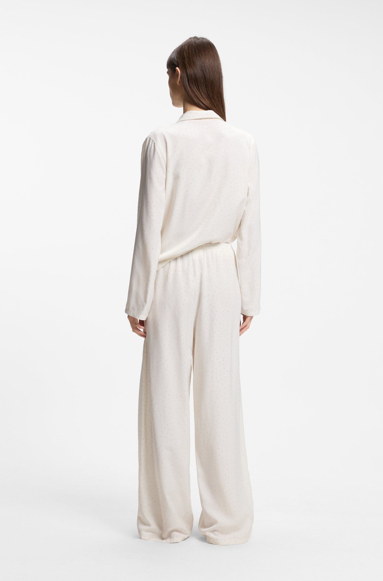 Hugo Satin pyjama top with rhinestone detailing pyjamas & nattlinnen dam – bild 3