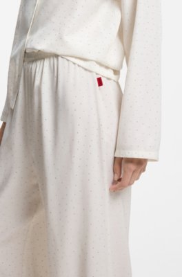 Hugo Straight-leg pyjama bottoms in rhinestone satin pyjamas dam – bild 2