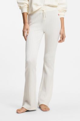 Structured jersey tracksuit bottoms, Natural
