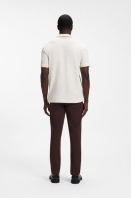 Regular-fit polo shirt in structured cotton piqué 3