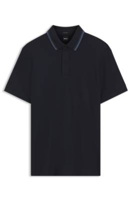 Regular-fit polo shirt in structured cotton piqué 4