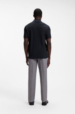Regular-fit polo shirt in structured cotton piqué 3