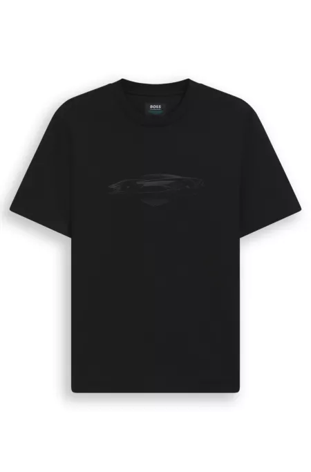BOSS x ASTON MARTIN cotton T-shirt with car graphic