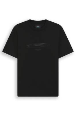Boss x ASTON MARTIN cotton T-shirt with car graphic herr – bild 4