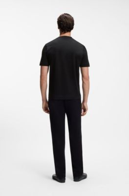 BOSS x ASTON MARTIN cotton T-shirt with car graphic, Black