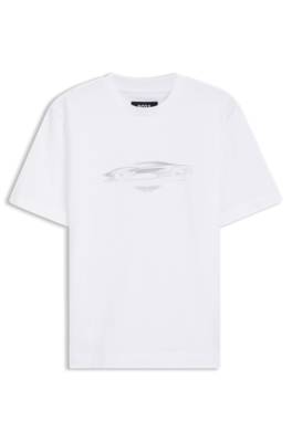 Boss x ASTON MARTIN cotton T-shirt with car graphic herr – bild 4