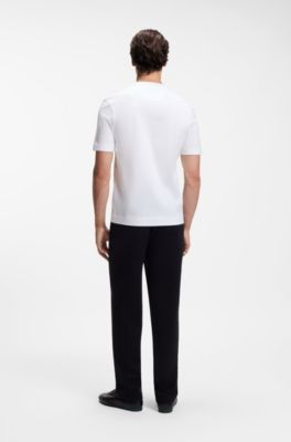 BOSS x ASTON MARTIN cotton T-shirt with car graphic, White