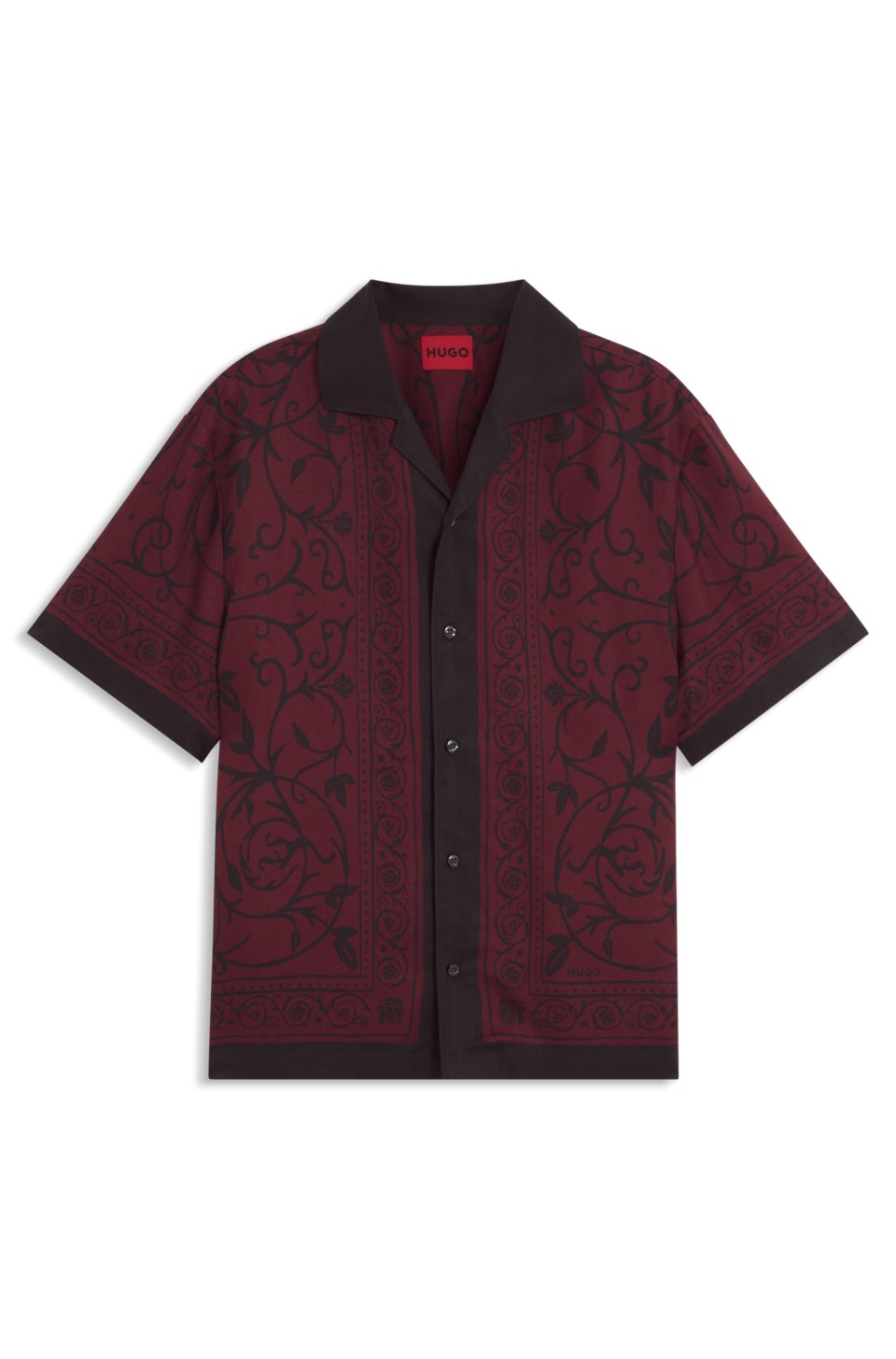 Oversized-fit shirt with placed print