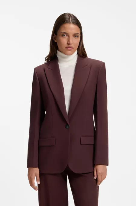 Modern-fit blazer with peak lapels