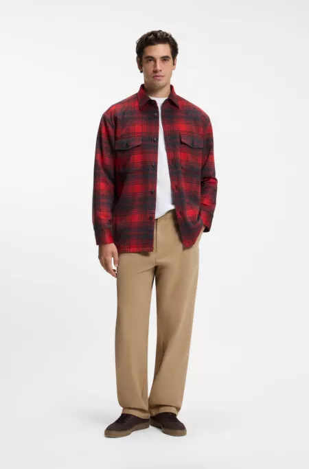 BOSS BY BECKHAM relaxed-fit chinos in cotton twill