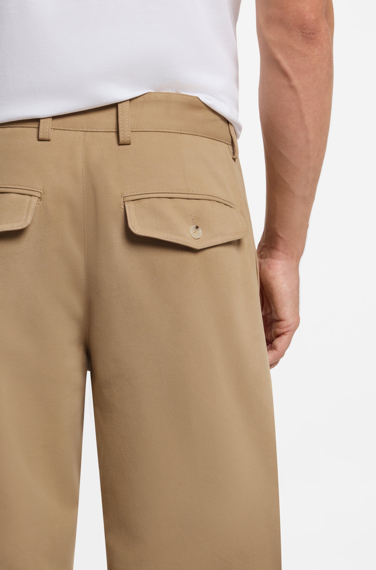 Boss BY BECKHAM relaxed-fit chinos in cotton twill byxor herr – bild 3