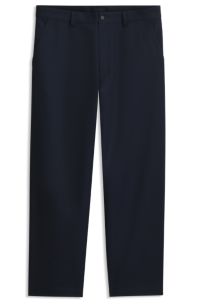 BOSS BY BECKHAM relaxed-fit chinos in cotton twill, Dark Blue