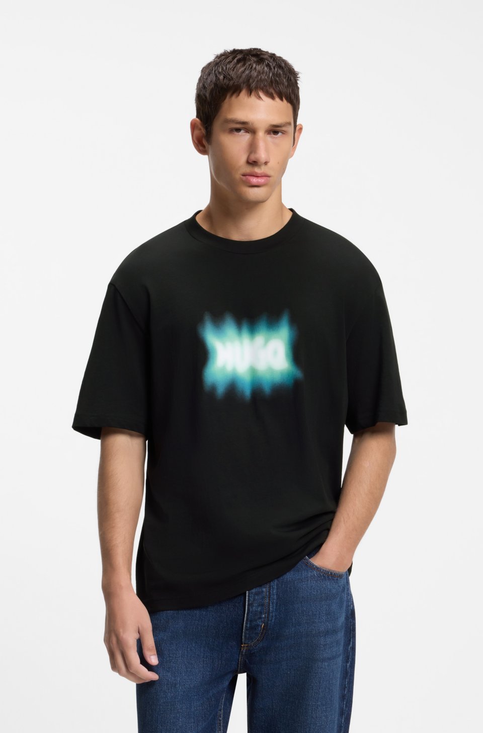 Cotton T-shirt with logo print