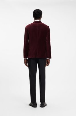 Hugo Extra-slim-fit blazer in cotton velvet herr – bild 2