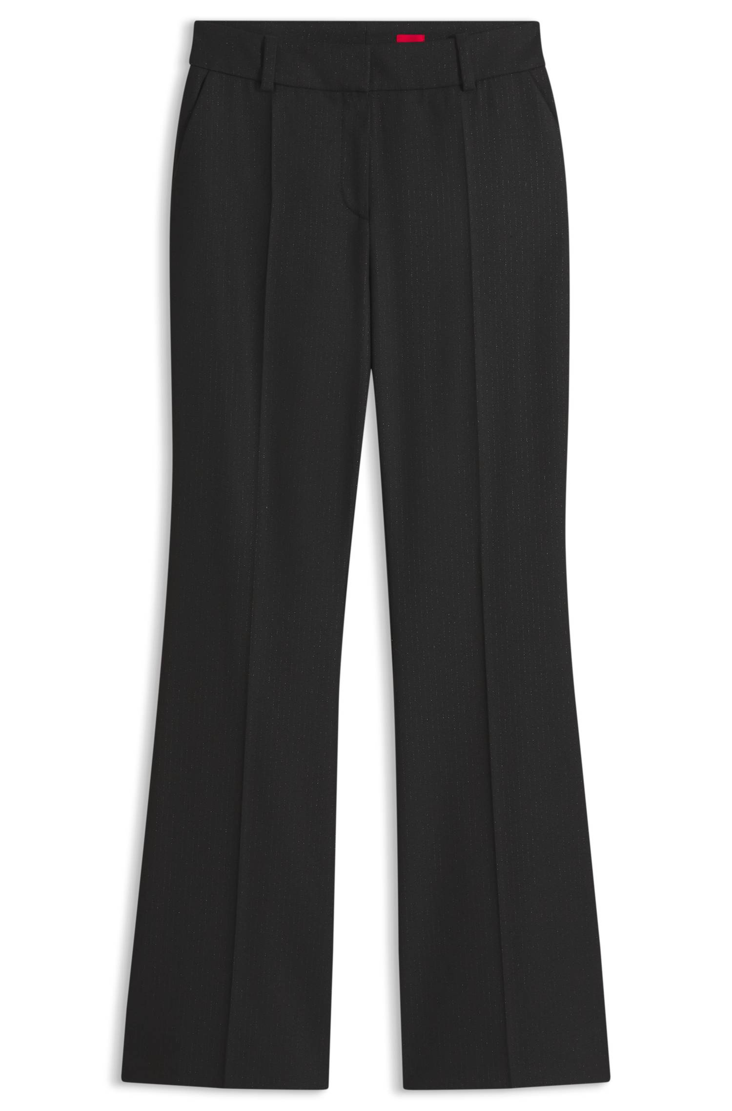 Hugo Pinstripe slim-fit trousers with bootcut leg byxor dam – bild 4