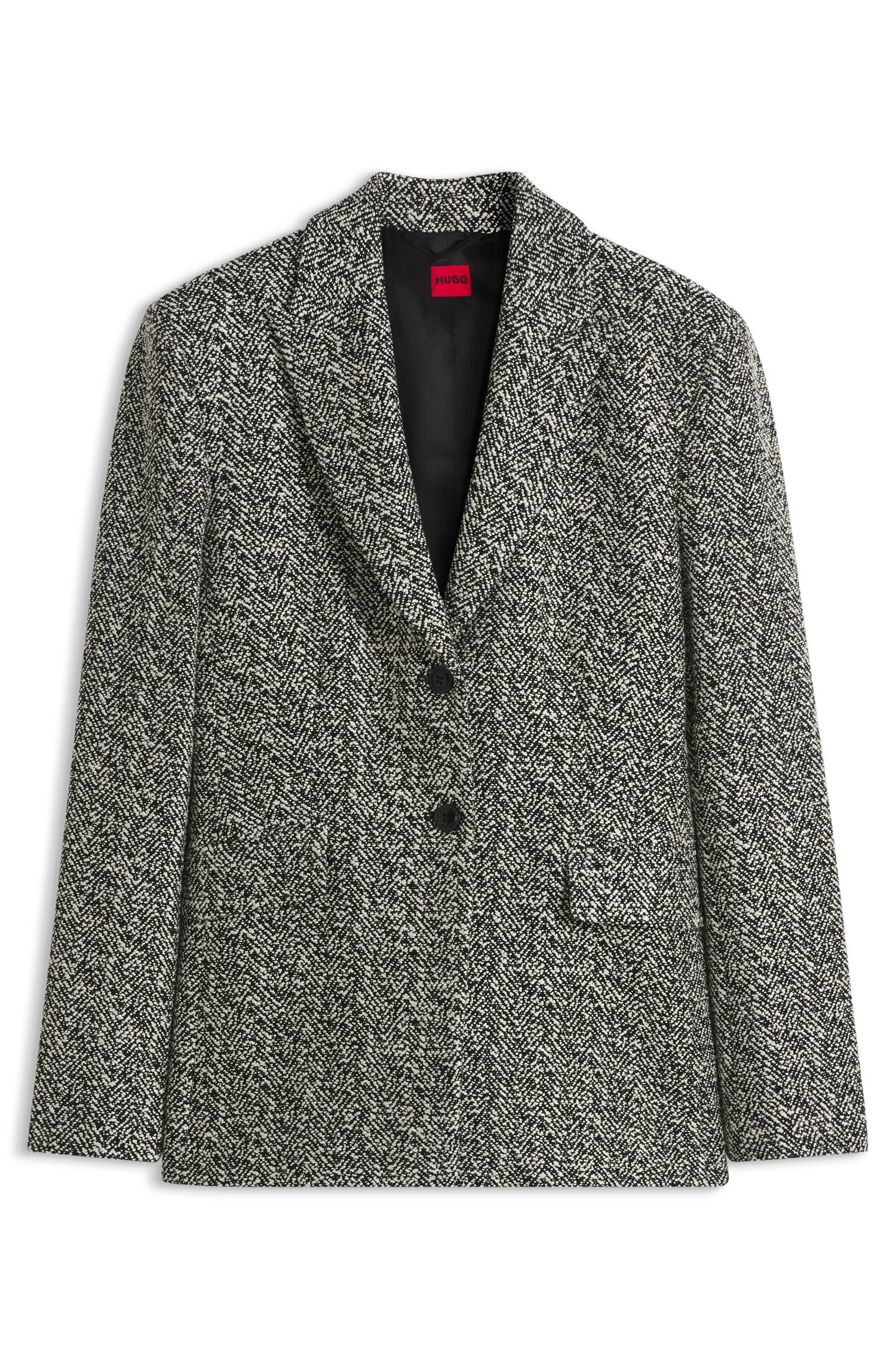 Hugo Regular-fit blazer with herringbone pattern – bild 4