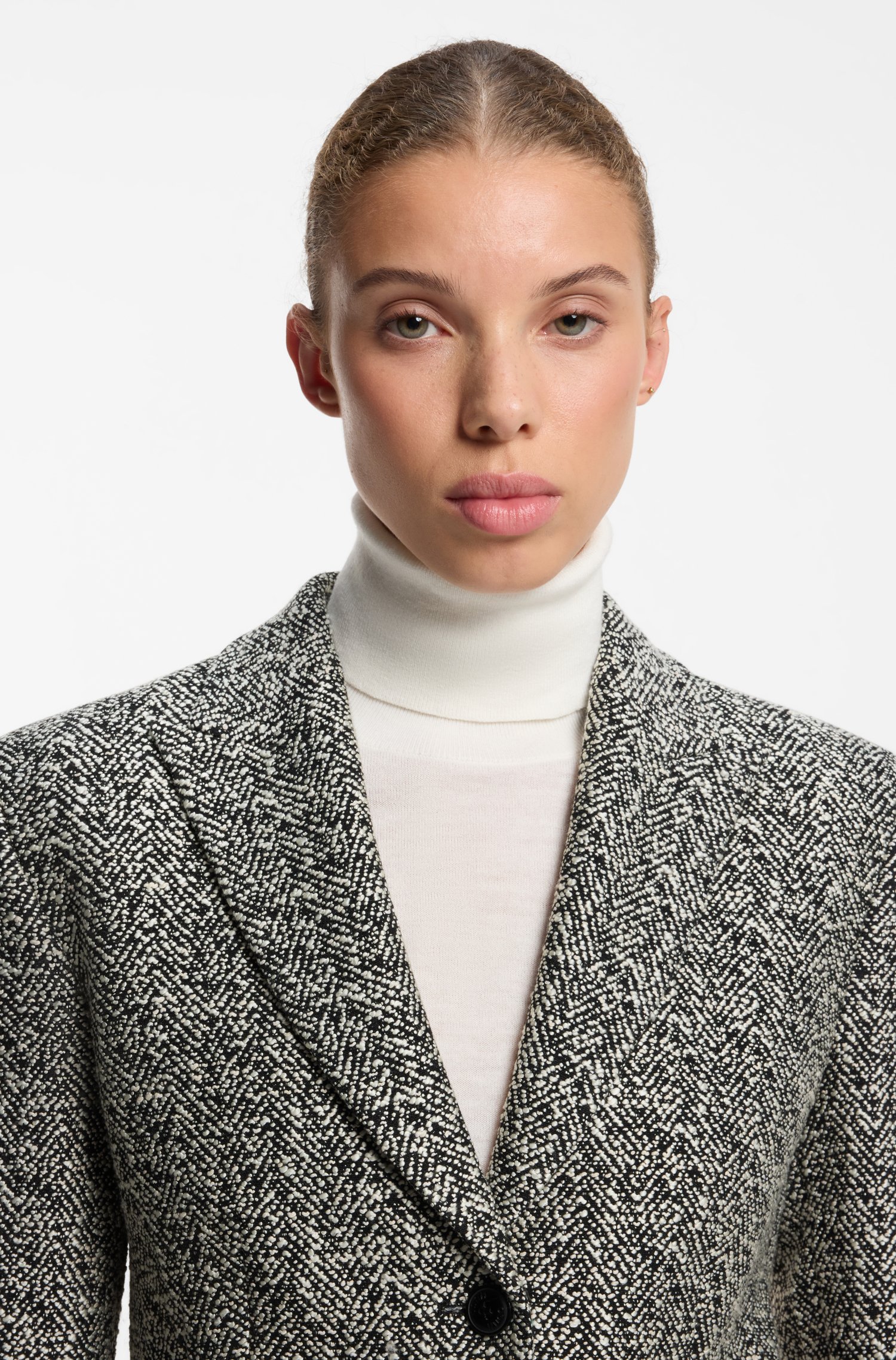 Hugo Regular-fit blazer with herringbone pattern – bild 3