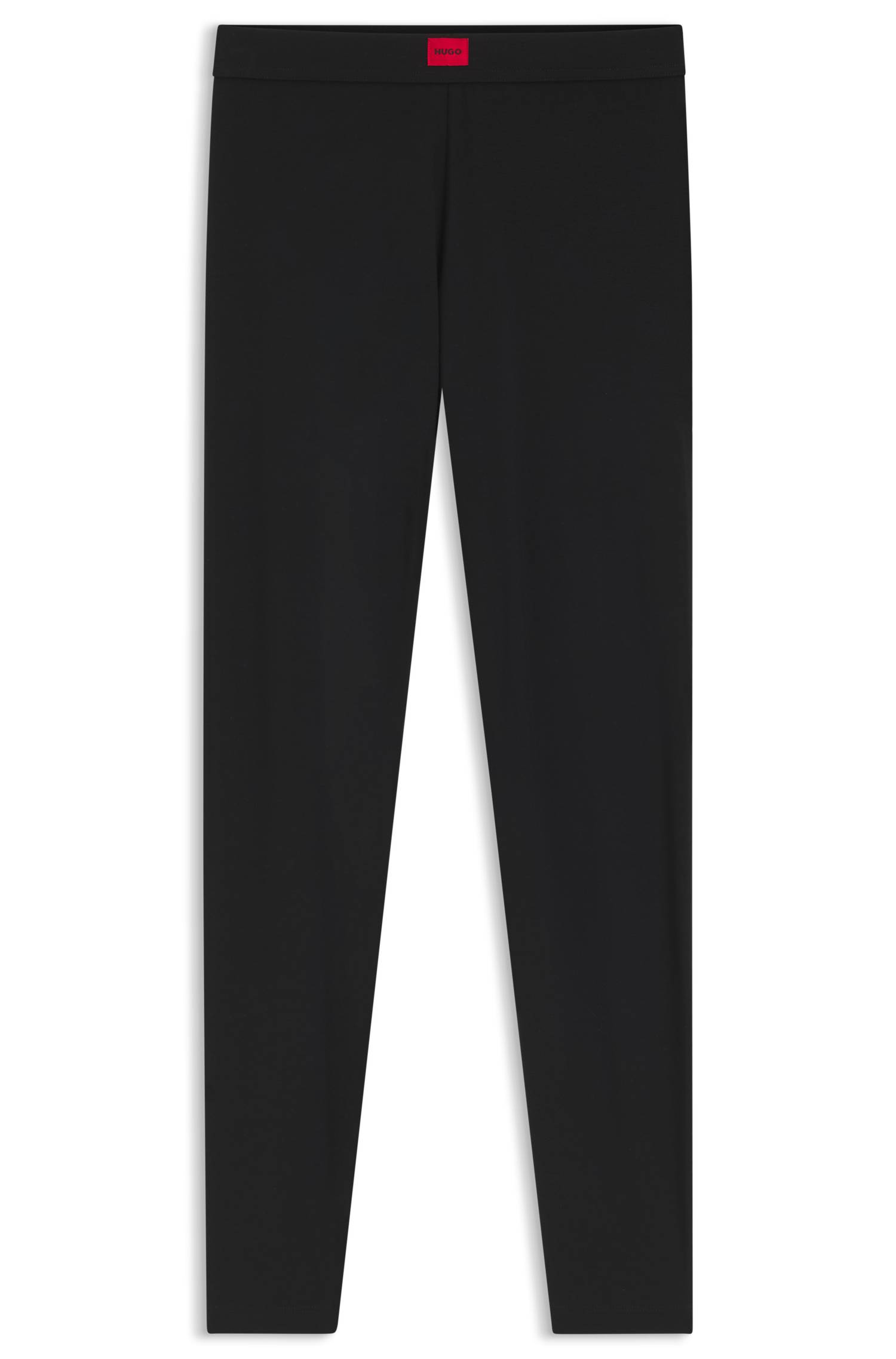 Hugo Slim-fit leggings with red woven logo label dam – bild 4