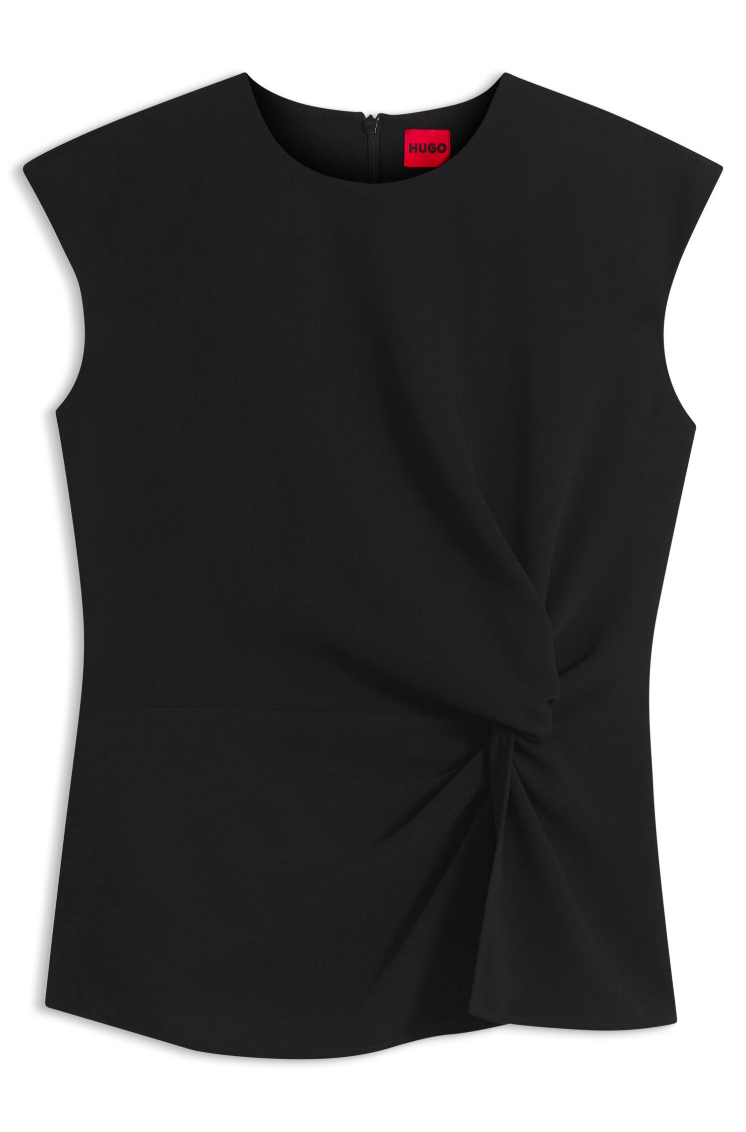 Hugo Crepe top with knotted detail skjortor & blusar dam – bild 4