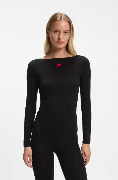 Slim-fit underwear top in stretch fabric
