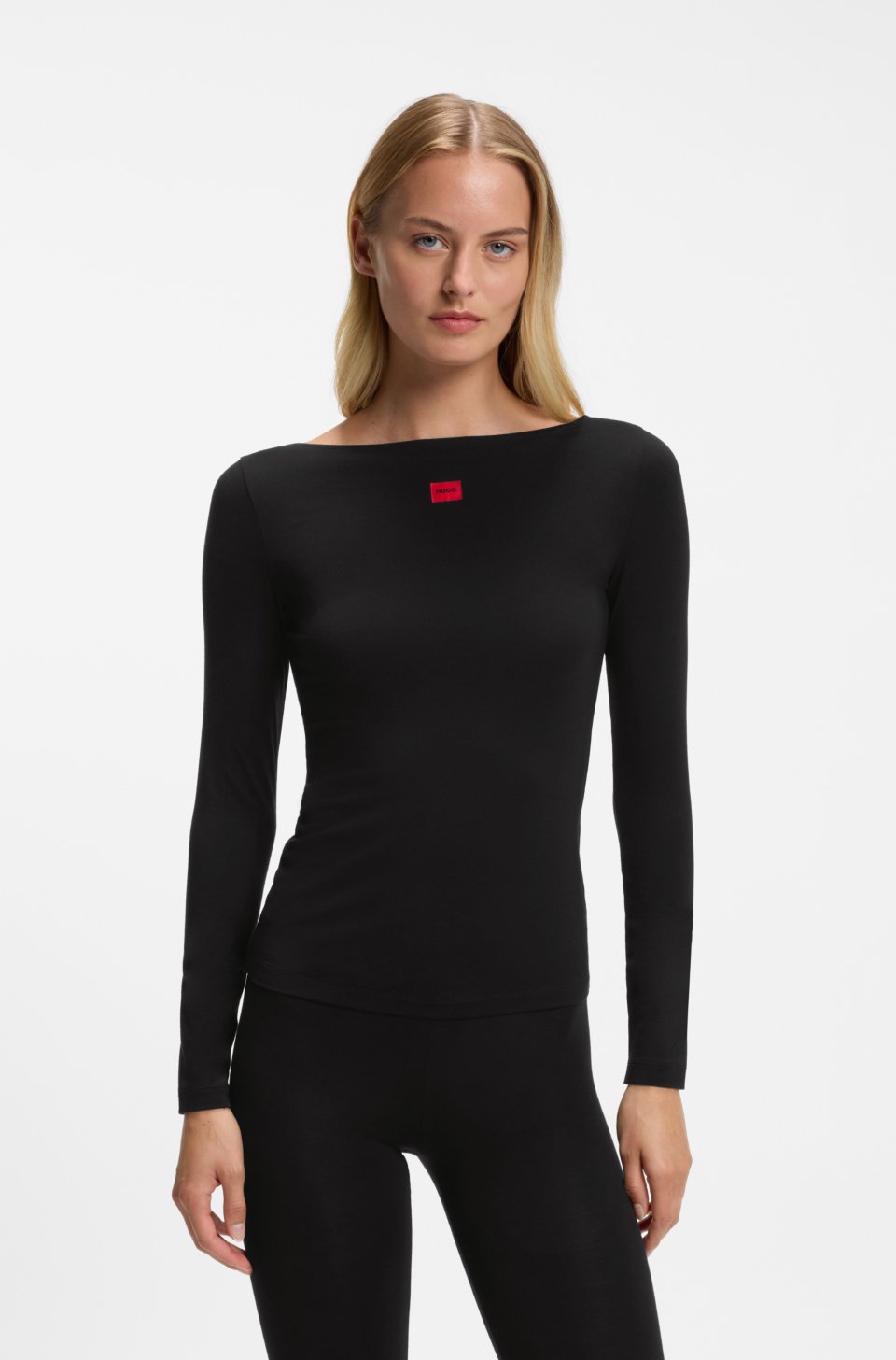 Slim-fit underwear top in stretch fabric