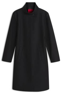 Hugo Regular-fit coat in a wool blend tunna kappor dam – bild 4