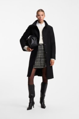Hugo Regular-fit coat in a wool blend tunna kappor dam – bild 2