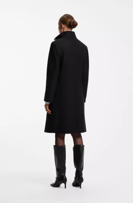 Regular-fit coat in a wool blend