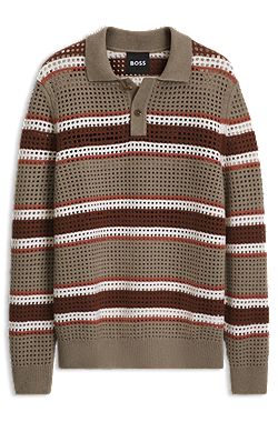 Relaxed-fit rugbysweater i en uldblanding