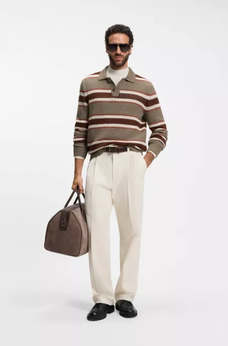 Relaxed-fit rugby sweater in a wool blend