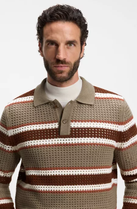 Relaxed-fit rugby sweater in a wool blend