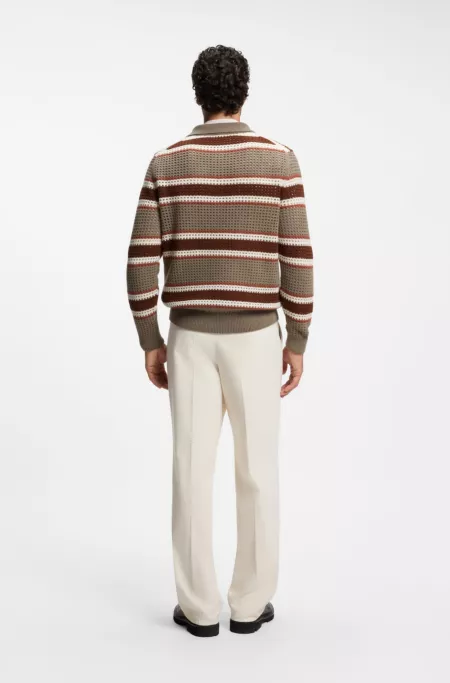 Relaxed-fit rugby sweater in a wool blend