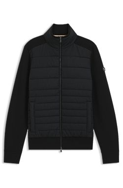 Zip-up jacket with padded front