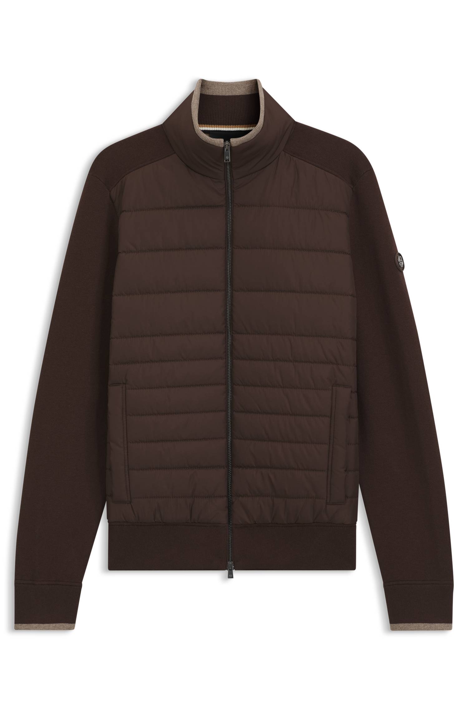 Boss Zip-up jacket with padded front jackor herr – bild 4