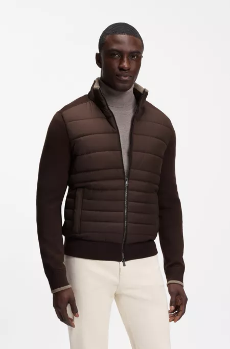 Veste zippée avec devant matelassé