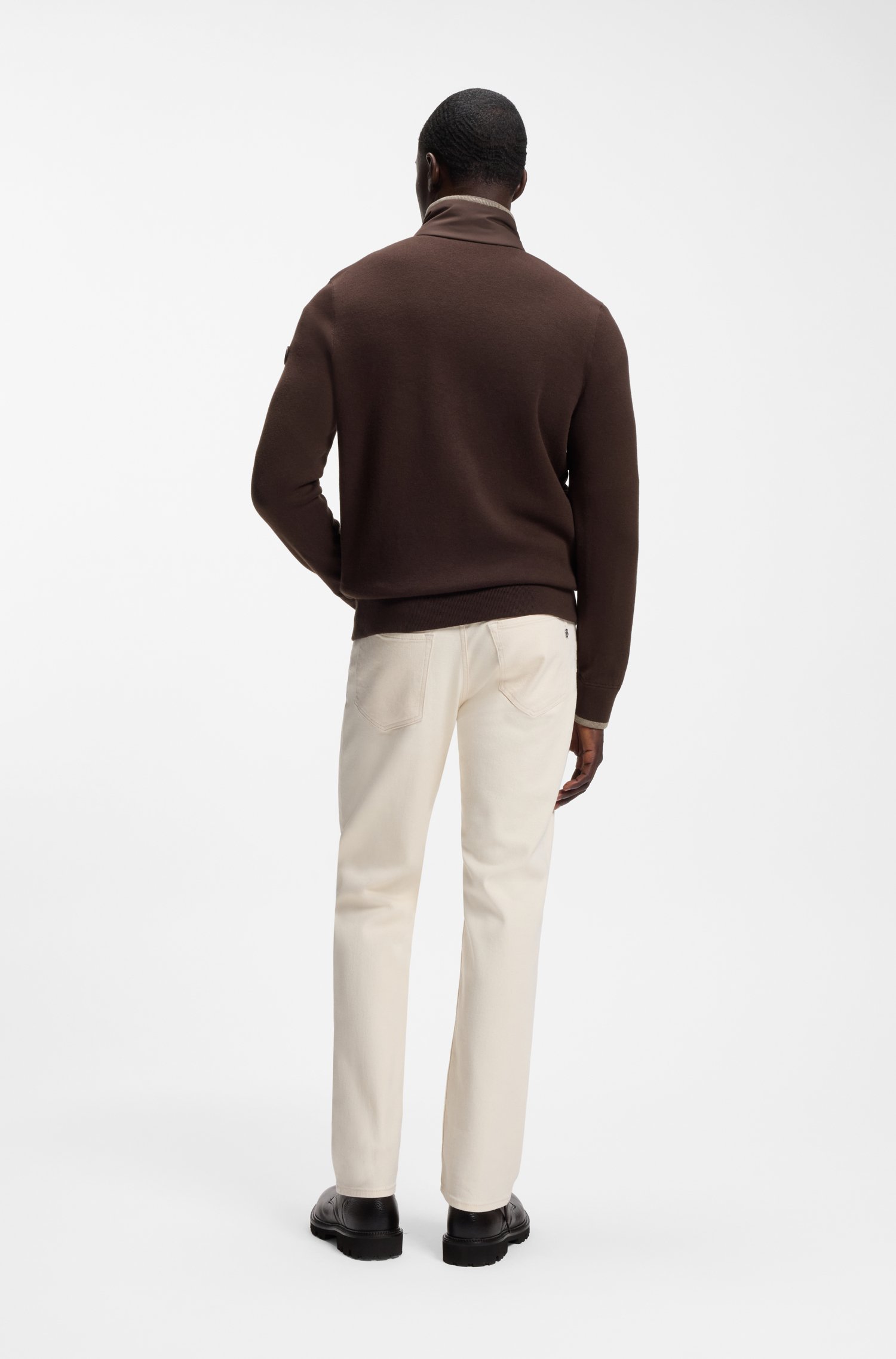 Boss Zip-up jacket with padded front jackor herr – bild 3