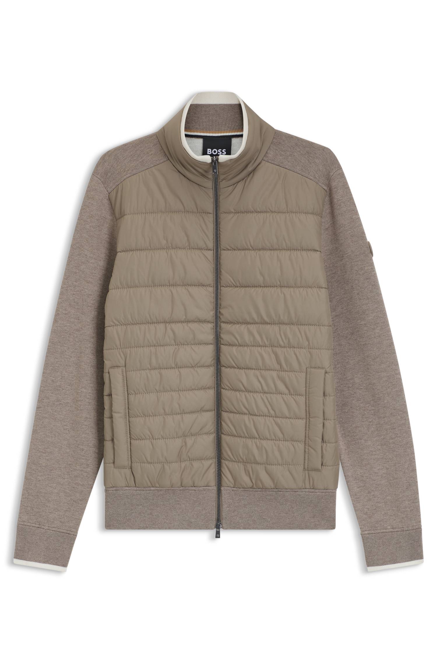 Boss Zip-up jacket with padded front jackor herr – bild 4