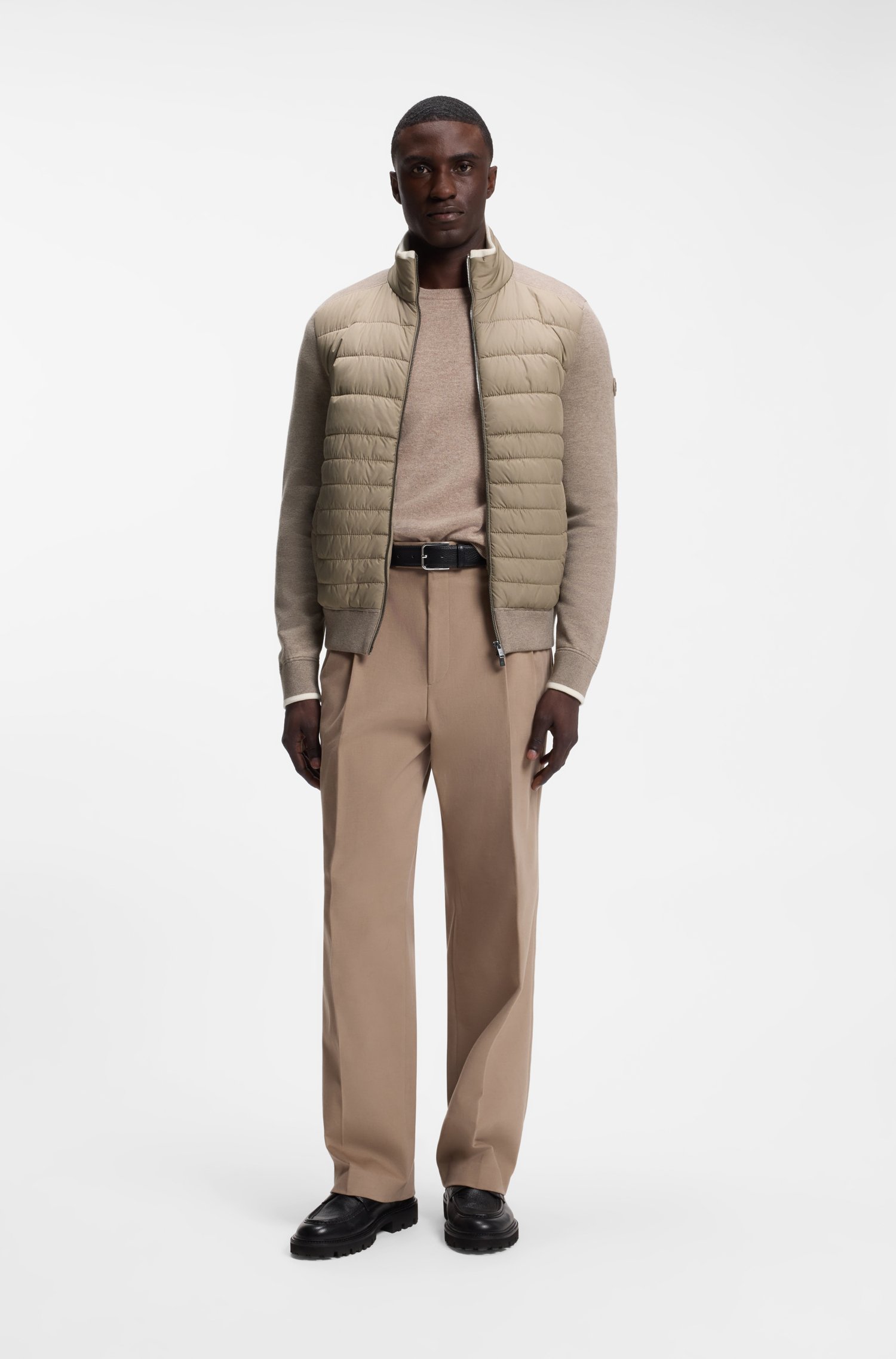 Boss Zip-up jacket with padded front jackor herr – bild 2