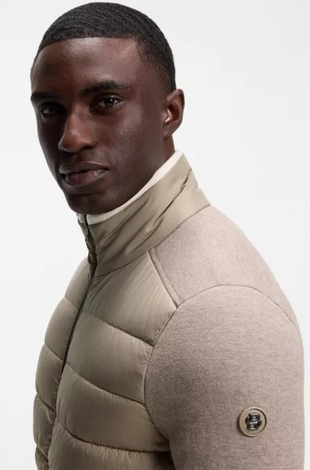 Veste zippée avec devant matelassé