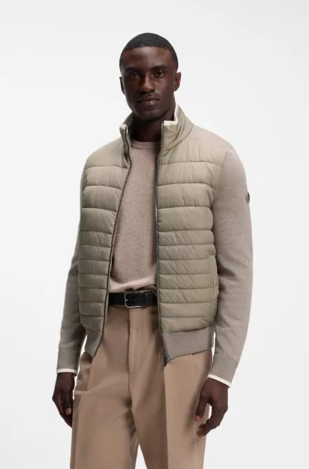 Veste zippée avec devant matelassé