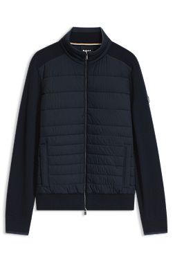 Zip-up jacket with padded front