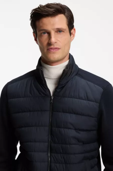 Zip-up jacket with padded front