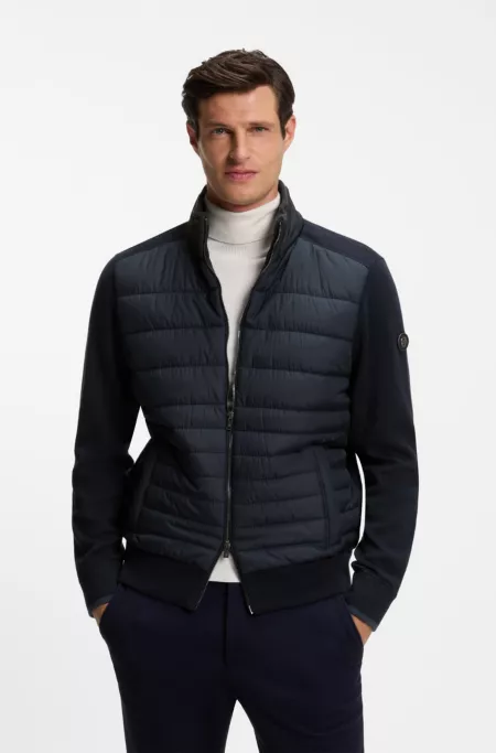 Zip-up jacket with padded front