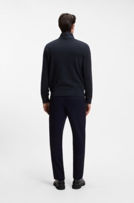 Zip-up jacket with padded front, Dark Blue