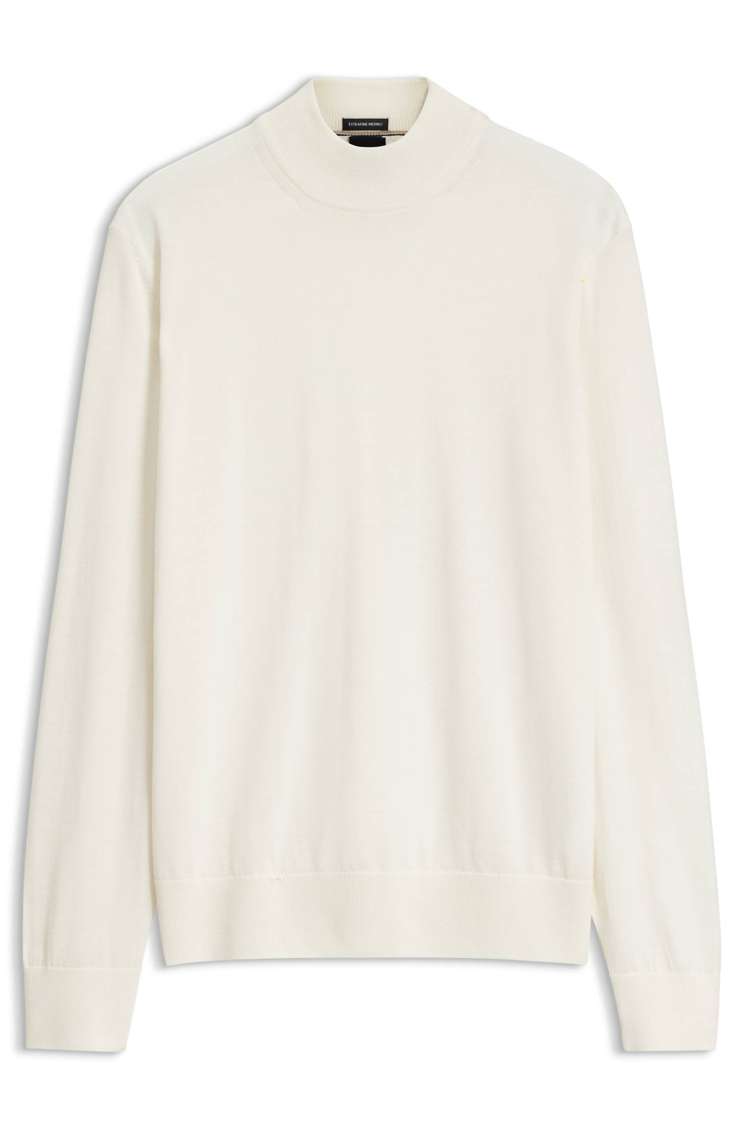 Boss Mock-neck sweater in extra-fine merino wool stickade tröjor herr – bild 4