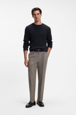 Boss Cable-knit sweater in virgin wool and cashmere stickade tröjor herr – bild 2