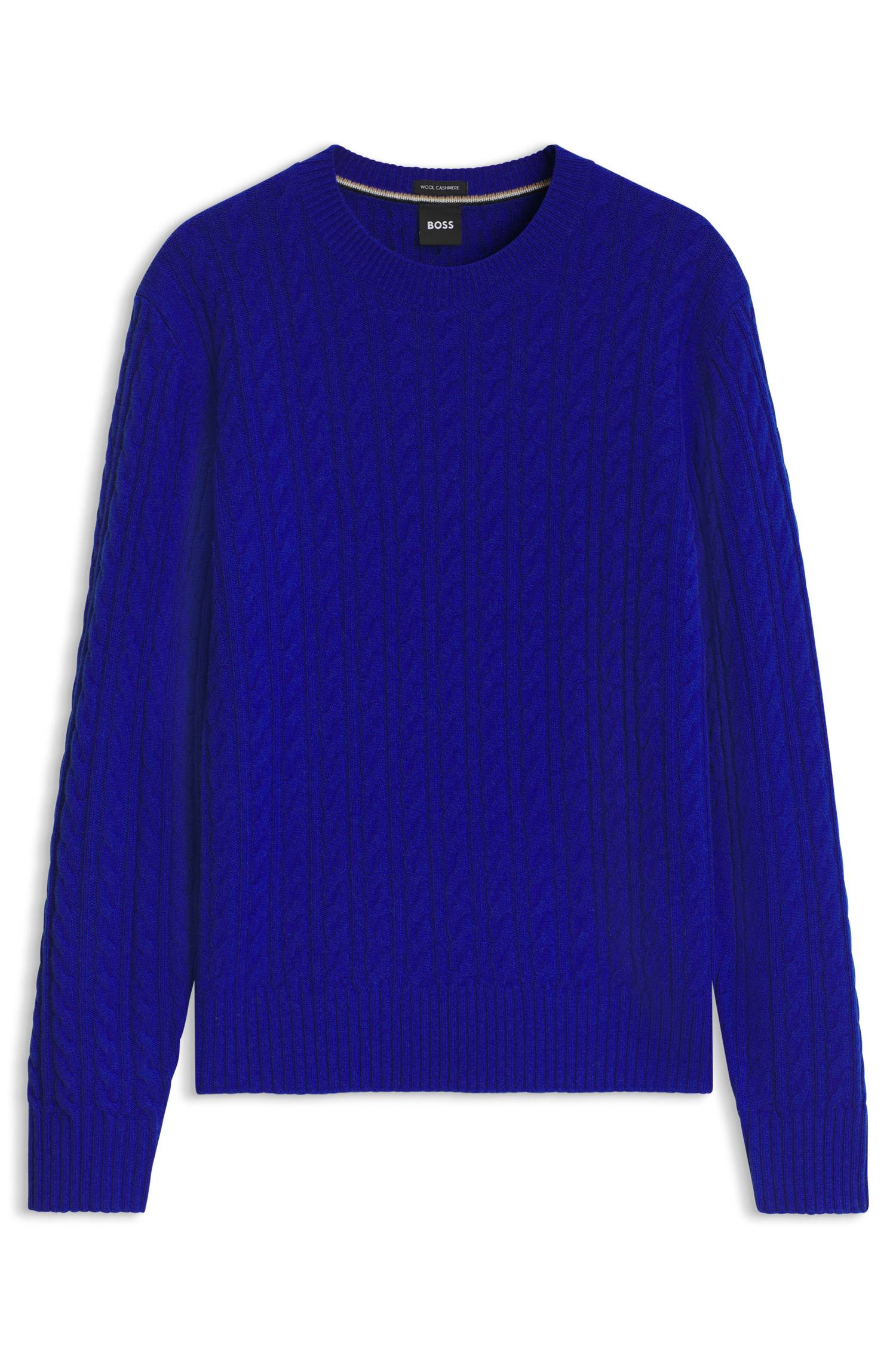 Boss Cable-knit sweater in virgin wool and cashmere stickade tröjor herr – bild 4